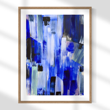 Papirvrk - Blue Momentum 50x70 cm.
